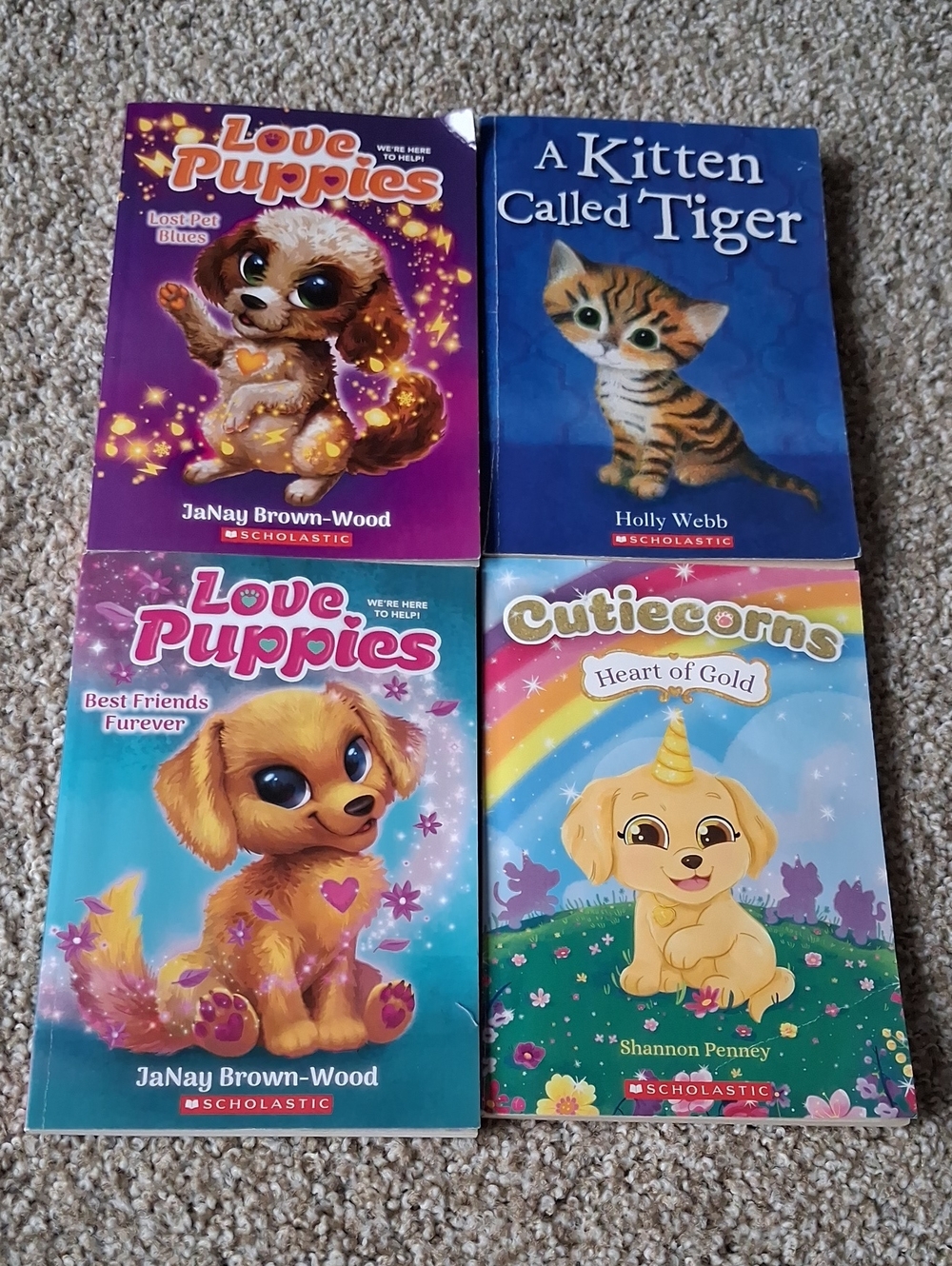 Lot of 4 Scholastic Children's Animal Chapter Books